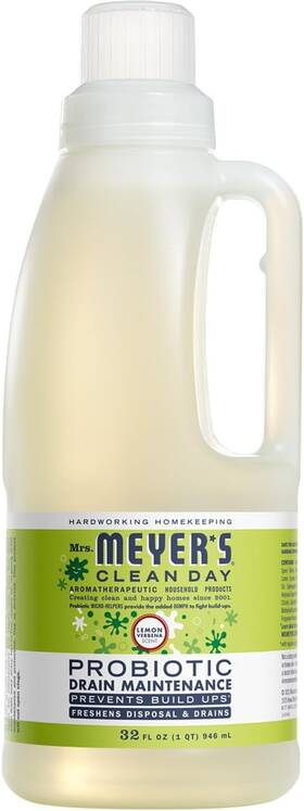 Meel7 445048664648 Mrs. Meyers Probiotic Drain Maintenance Lemon Verbena 32 Oz Freshens Drains