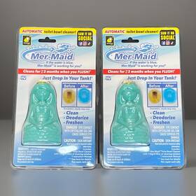16793 Mer-maid Lot Of 2 New In Package Automatic Toilet Bowl Cleaner As-seen-on-tv Nos