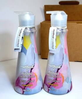 Method 843536100703 Minted Limited Edition Dish Soap Tropical Cloud Naturally Derived Pack 3