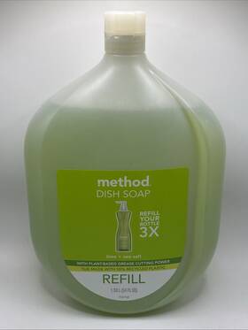 Method 843536105753 Gel Dish Soap Refill Lime Sea Salt 54 Fl Oz Pack Of 1 Green