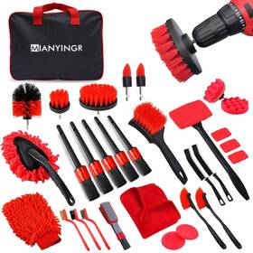 Car007-32 Mianyingr 32pcs Car Detailing Kit Auto Brush Set And Drill Attachments Wi