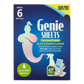 Microfiber Wholesale 850058046594 Genie Sheets Glass And Mirror Cleaner Concentrate Makes 6 24oz Refills Profess