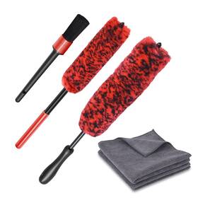 Mnj-00-001413 Mictuning Wheel Brush Kit And Cleaning Towels Car Detailing For Wheels Rims Cleaner