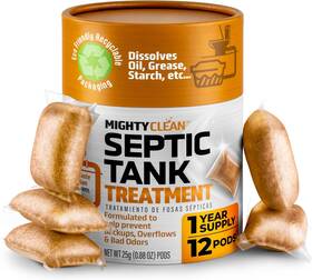 Mighty Clean 313088845860 Septic Tank Treatment - 12 Pods 1 Year Supply Rv Toilet Dissolvab