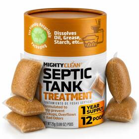 Mc003 Mighty Clean Septic Tank Treatment - 12 Pods 1 Year Supply Rv Toilet Dissol