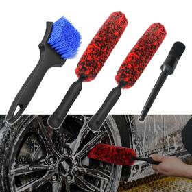 Qcm093 Mikkuppa Mikkupa Car Wheel Brush Set - Durable Scratch-free Rim& Stiff Bristles Tire C