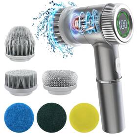 Cj-cleaner-02 Minlebao Cordless Electric Spin Scrubber Rechargeable Handheld Power 3 Speeds