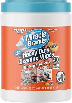 Miracle Brands 8542066873 Miraclewipes For Heavy Duty Cleaning 90 Count - All Purpose Cleaner Kitchens