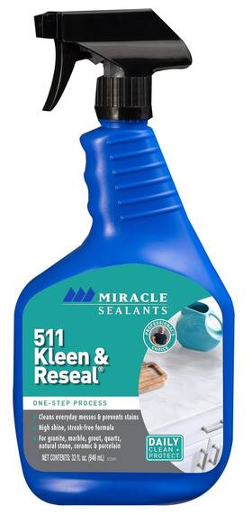 Miracle Sealants 753927513701 511 Kleen And Reseal Cleaner Protectant Spray For Granite Marble Stone Cou