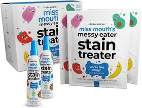 Miss Mouths 313052761714 Messy Eater Stain Treater 4oz 2pack Remover Spray And 25 Pack