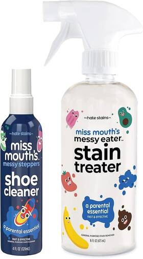 Miss Mouths 313110429495 Messy Eater Stain Treater 16oz And Steppers 4oz Shoe Cleaner