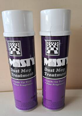 A00810 Misty 2-pack Dust Mop Treatment Floor Cleaner Pine Fragrance 18oz New