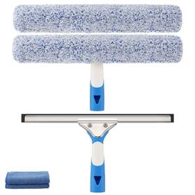 Iku-000035 Mitclear Professional Window Cleaning Kit 14in With Silicone Squeegee Blade Microfib