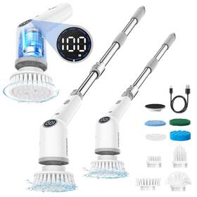 Moko 840401404799 Electric Spin Scrubber Cordless Cleaning Brush Up To 490 Rpm With Power Displ