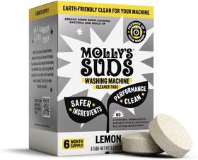 Mollys Suds 313105278299 Washing Machine Cleaner Tablets Citrus 6 Count Odor Remover
