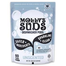 Mollys Suds 850024701267 Dishwasher Pods Natural Detergent Cuts Grease And Rinses Clean R