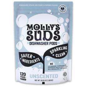 Mollys Suds 850024701731 Dishwasher Pods Clean Detergent Cuts Grease And Rinse