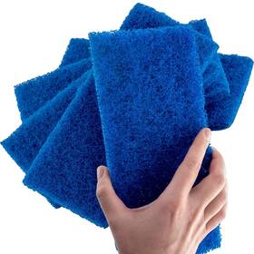 Mop Mob 817244028741 Medium Duty Xl Blue Scouring Pad 5 Pack. 10 X 4.5in Large Multipurpose Nylon