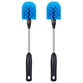 Jb-046 Mosolan Stainless Steel Bottle Brush With Replaceable Head Long Handle Scrub F