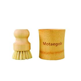 Motaegolr 789513009938 Dish Brushkitchen Bamboo Scrub Brushes Set For Cleaning Cast Iron Pots Pans And