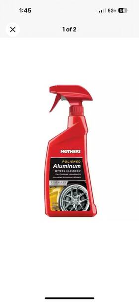 06024 Mothers Polished Aluminum Wheel Cleaner Spray For Automotive 24 Oz
