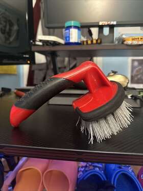 Mothers 075182015593 Stiff Bristle Carpet And Upholstery Cleaning Scrub Brush For Automotive Home
