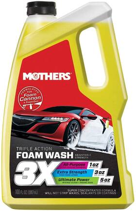 Mothers 078175056108 05610 3x Triple Action Foam Wash 100 Fl. Oz