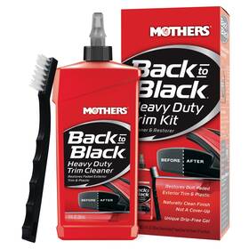 Mothers 078175061416 06141 Back-to-black Heavy Duty Trim Cleaner Kit 12 Fl. Oz