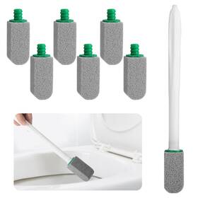 Qd-003 Moximaoyi Pumice Stone Toilet Bowl Cleaner With Handle 1 Wand 6 Stones Clean