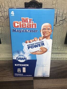 4-pads Mr. Clean 037000511076 Magic Eraser Kitchen Durafoam Power Of Dawn Household Cleaning