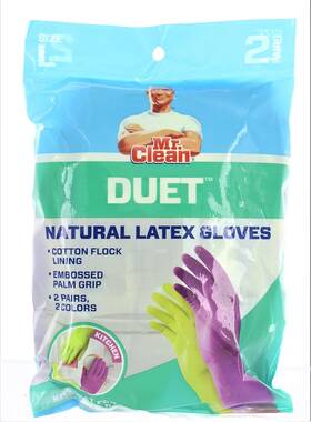 949800 Mr. Clean 243094 Mr.clean Duet Latex Cleaning Gloves L 2/pair Large Vinyl