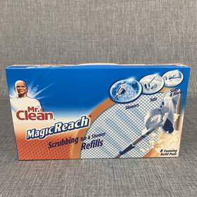 43863 Mr. Clean Magic Reach Scrubbing Tub And Shower 8 Foaming Refill Pads New
