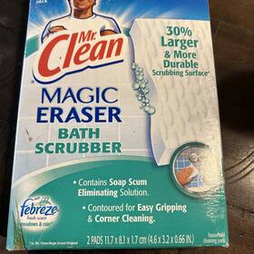 52054 Mr. Clean Magic Eraser Sponge For Bath And Tile With Febreze Fresh Scent 2 Pk