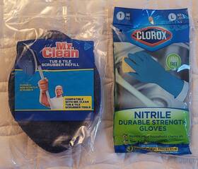 Mr Clean And Clorox 071281003127 Tub Tile Scrubber Refill Nitrile Large Layex Free Gloves
