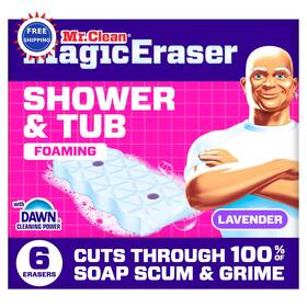 15930 Mr. Clean P Magic Eraser Sponge 6ct Bathroom Shower Tub Cleaner Soap Scum Remover Cleaning
