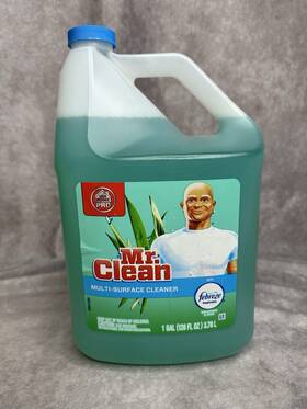 Pgc23124 Mr. Clean Multi-surface Cleaner With Febreze Freshness Meadows And Rain 128 Fl Oz