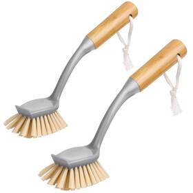 Mr.siga 925828217154 Dish Brush With Long Handle Built-in Scraper Scrub For Pans Pots Kit