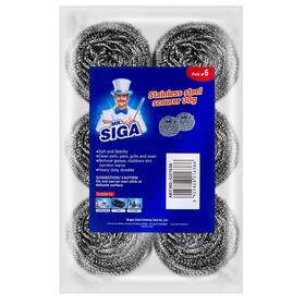 Sj21638 Mr.siga Stainless Steel Scourer Pack Of 6 30g