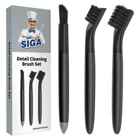 Sj21871 Mr.siga Grout Cleaner Brush Set Detail Cleaning For Tiles Sinks Drains