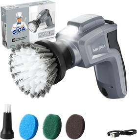 Sj21892 Mr.siga Electric Spin Scrubber For Kitchen And Bathroom Cleaning Waterproof Rec