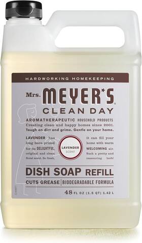 304831 Mrs. Meyers Clean Day Liquid Dish Soap Refill Lavender 48 Fl. Oz