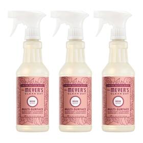 343758 Mrs. Meyers Rose Multi-surface Cleaner 16 Fl Oz - Pack Of 3 Natural Cleaning Solution