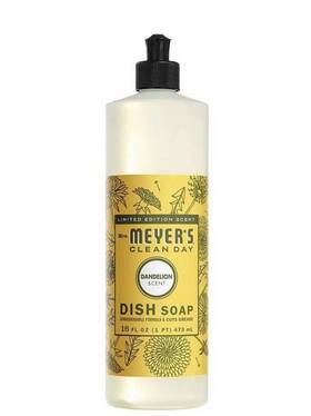 371281 Mrs. Meyers Clean Day Liquid Dish Soap Dandelion Scent 16oz Bottle