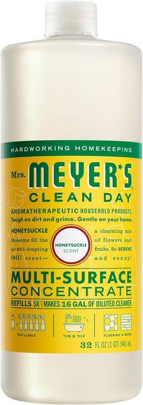 Mrs. Meyers 705353364228 Clean Day Multi-surface Everyday Concentrate Honeysuckle Scent 32