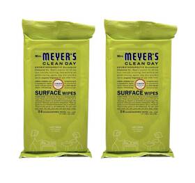 Mrs. Meyers 808124121324 2 Clean Day Biodegradable Wipes Lemon Verbena Counters All Purpose