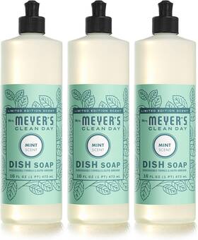 343760 Mrs. Meyers Clean Day Liquid Dish Soap Biodegradable Formula Limited Edition