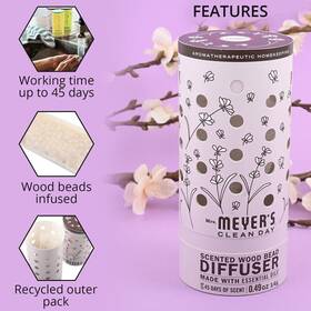 Bd7332258 Mrs. Meyers Clean Day 6 Units Scented Wood Bead Diffuser In Lavender Scent .49 Oz