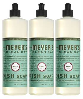 Qqccz-099 Mrs. Meyers Clean Day Liquid Dish Soap Biodegradable Formula Basil 16 Fl. Oz - Pack Of 3