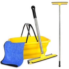 Muling 796713219289 Windshield Car Squeegee And Collapsible Washing Bucket Combo Set 2 In 1windo