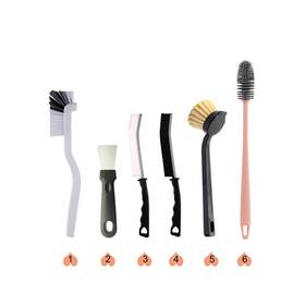 Un-hv7e-001 Mylamzal Dish Brush With Handle Scrub Brushes For Cleaning Hard Bristle Crevice